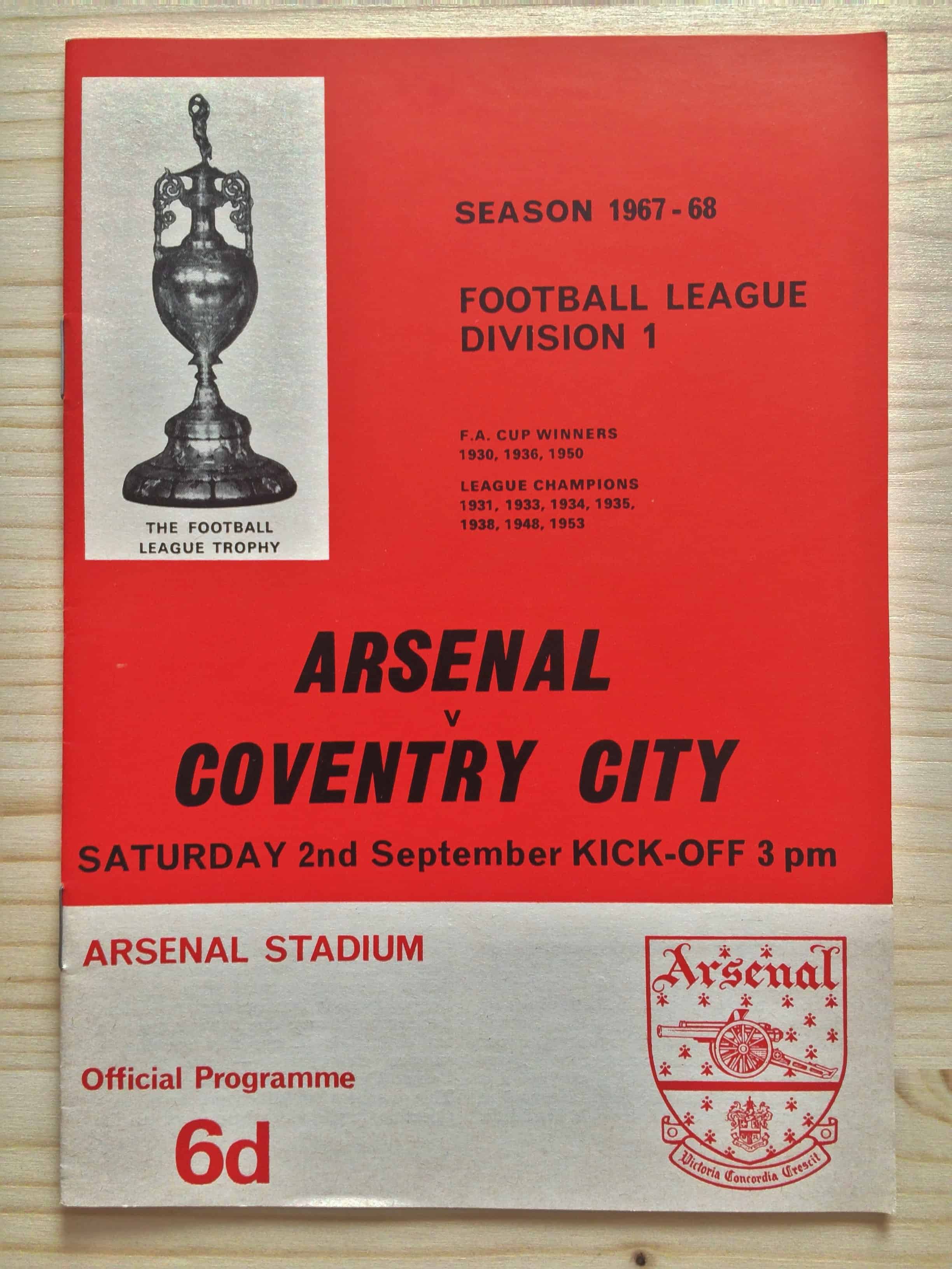 Arsenal FC v Coventry City FC